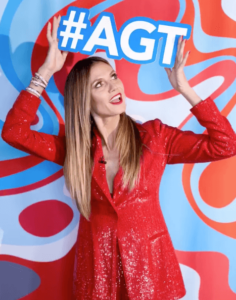 Heidi Klum Talent Recap AGT AMericas Got Talent Fashion Red Jumpsuit