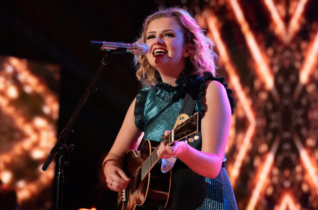 Maddie Poppe performing on "American Idol" Season 16