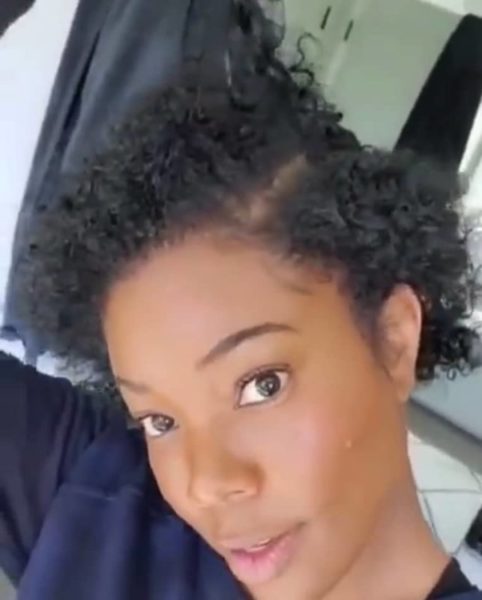 Gabrielle Union Embraces natural Hair On Instagram