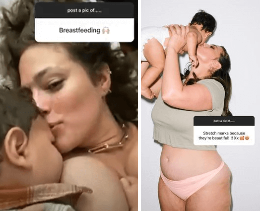 Ashley Graham breastfeeding stretch marks