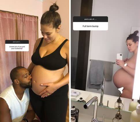 Ashley Graham pregnant baby bump