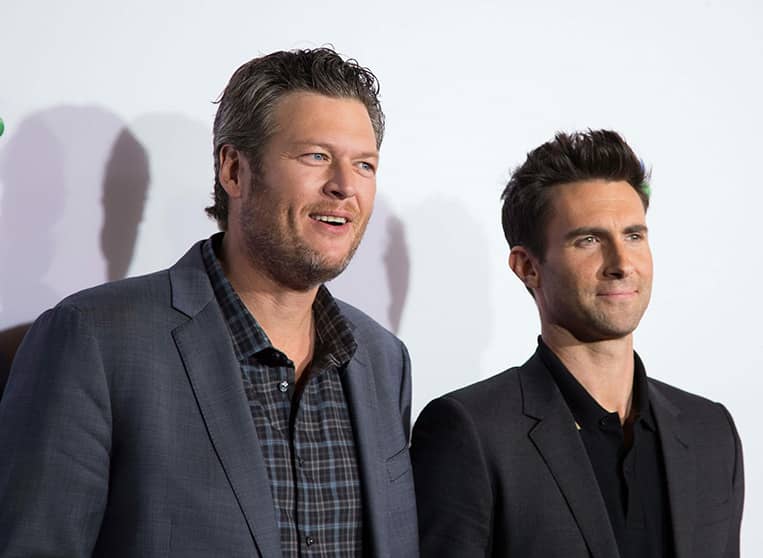 Adam-Levine-Blake-Shelton-Gwen-Stefani-The-Voice-Blake-And-Gwen-Wedding-Luke-Bryan-Miley-Cyrus