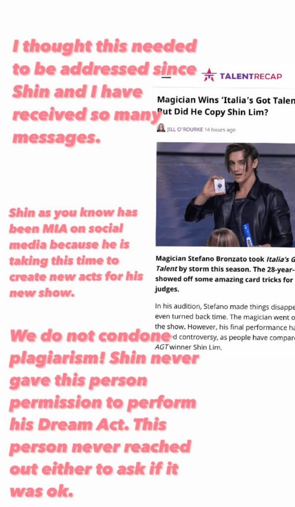 Shin Lim wife response
