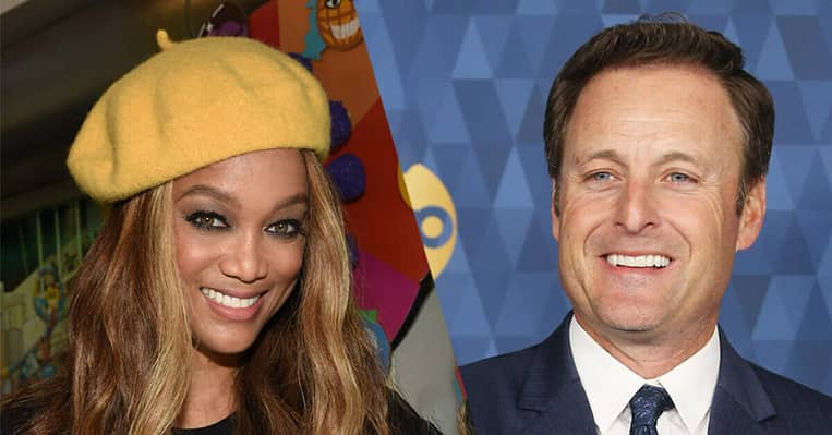 Tyra Banks and Chris Harrison