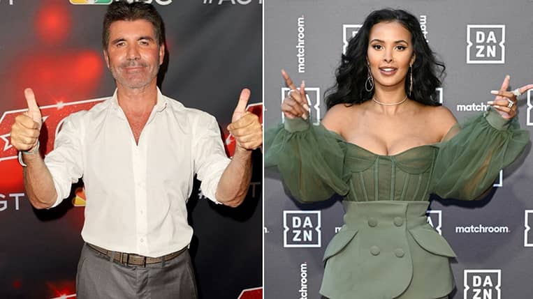 Simon Cowell and Maya Jama