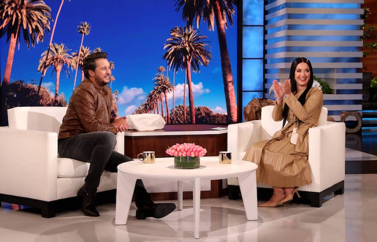 Luke Bryan and Katy Perry on the Ellen Degeneres Show