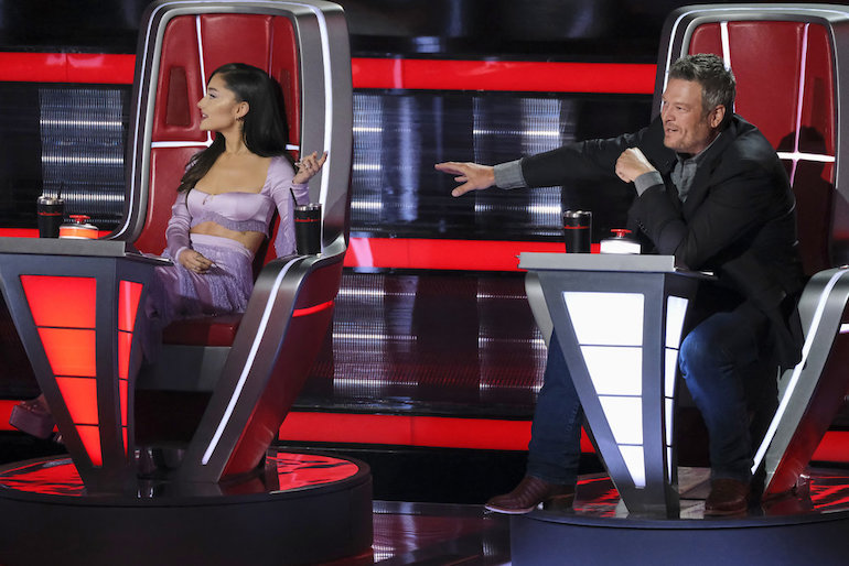 Ariana Grande and Blake Shelton