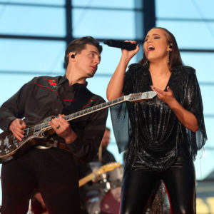 Gabby Barrett and Cade Foehner Perform on the ACM Award Stage