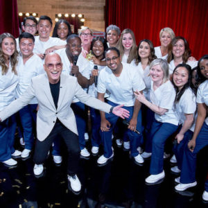 Howie Mandel with Northwell Nurse Choir