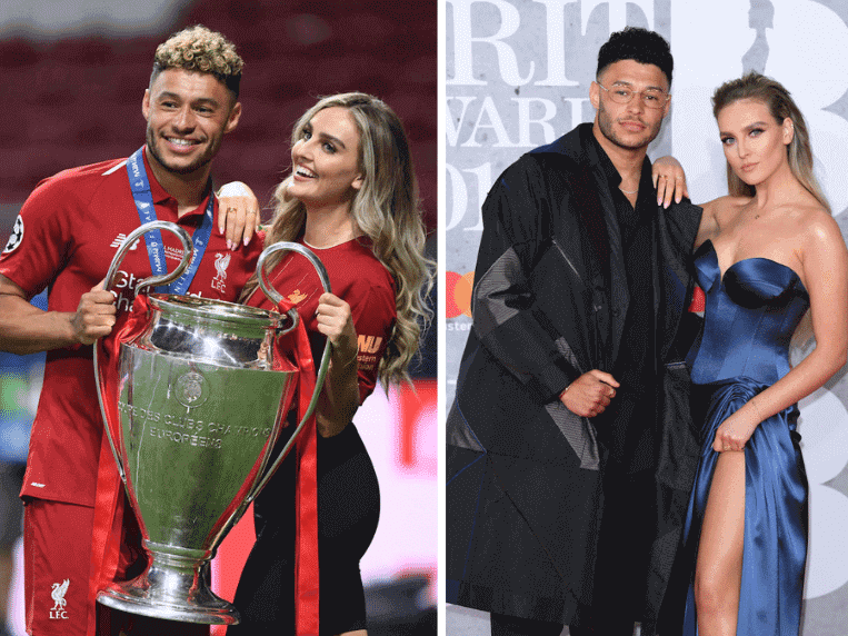 Alex Oxlade-Chamberlain and Perrie Edwards