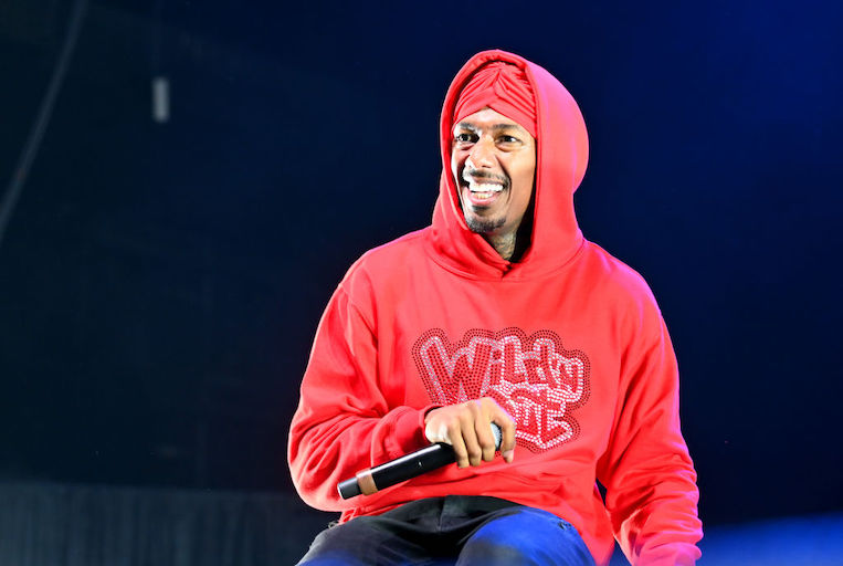 Nick Cannon on stage at Nick Cannon Presents: MTV Wild 'N Out Live at Cellairis Amphitheatre at Lakewood