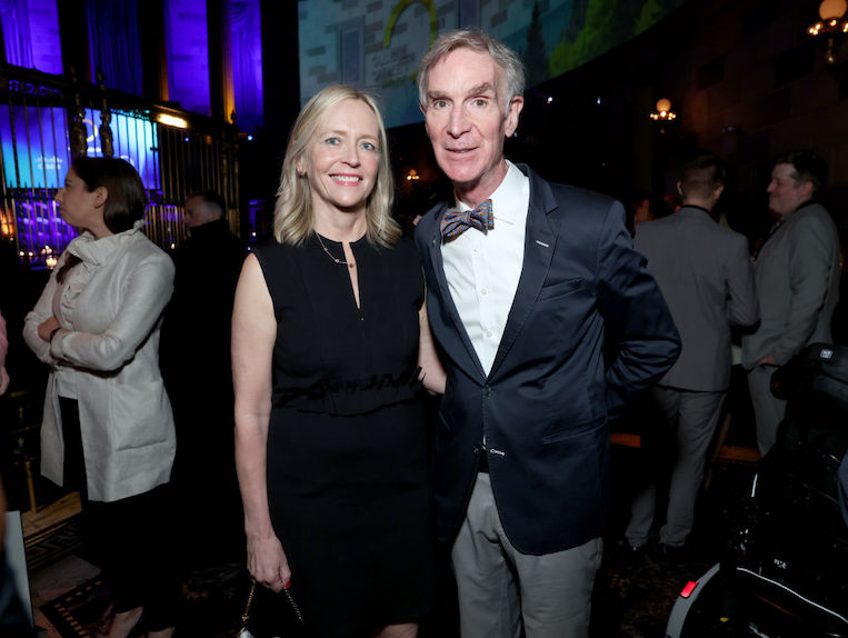 Liza Mundy and Bill Nye attend Global Citizen Prize