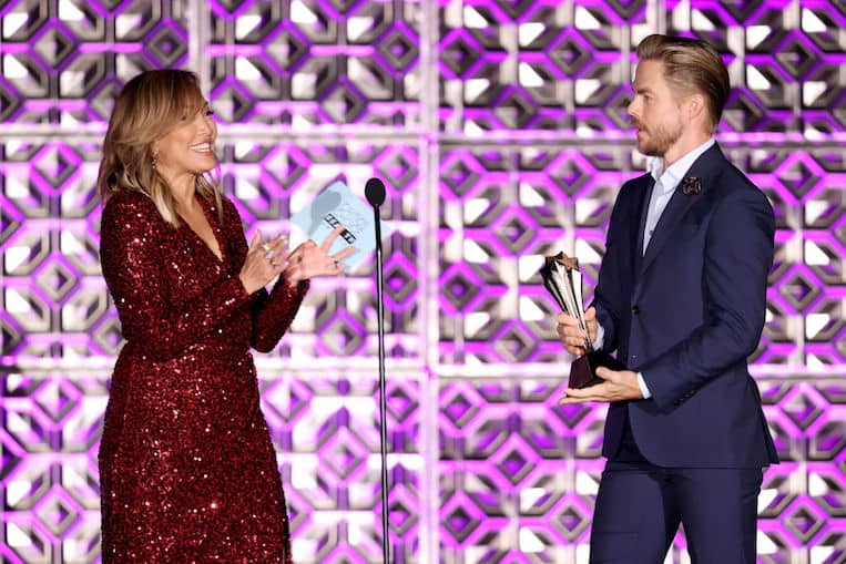 Carrie Ann Inaba and Derek Hough at the Critics Choice Real TV Awards