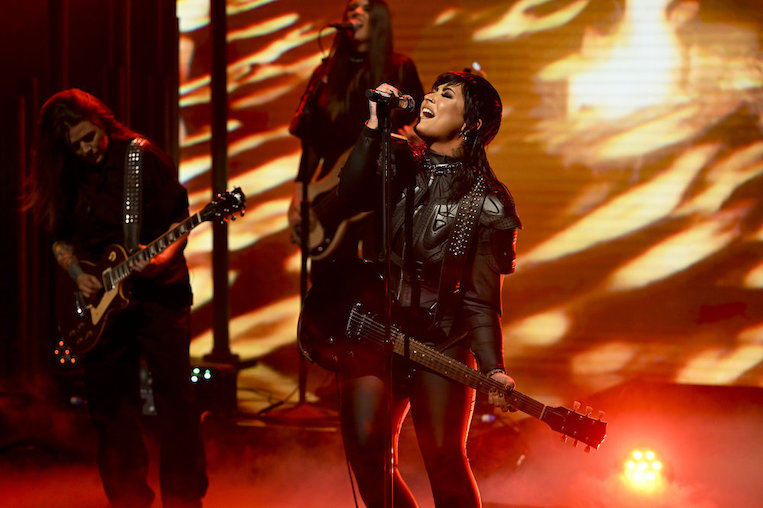 Demi Lovato performing on 'The Tonight Show Starring Jimmy Fallon'