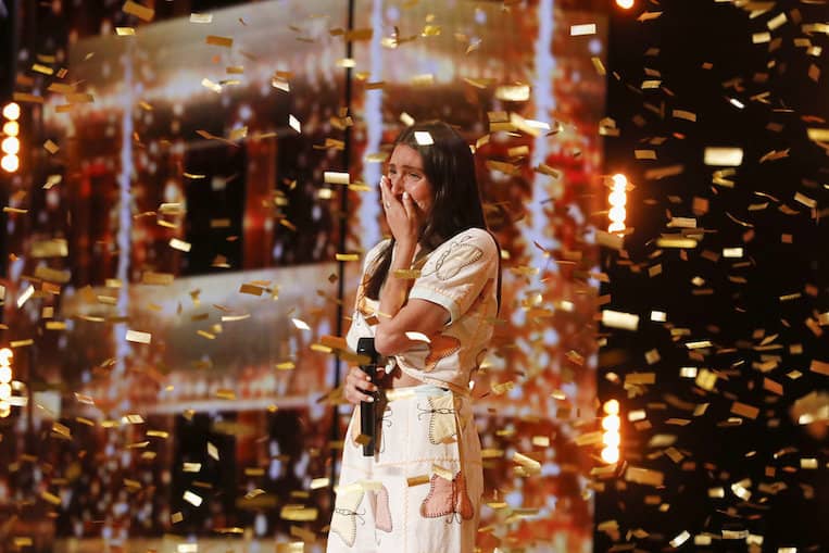 Heidi Klum hits the Golden Buzzer for Lily Meola