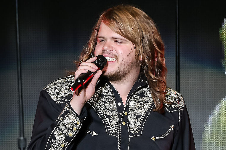 Caleb Johnson performing at 'American Idol Live!'