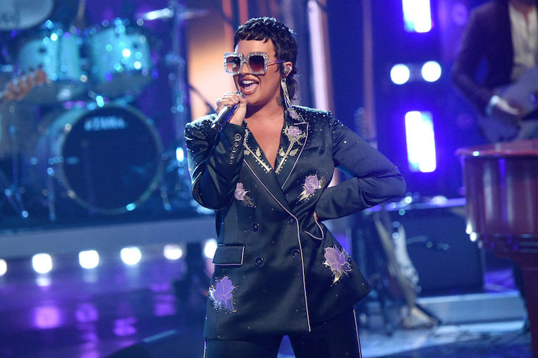 Demi Lovato performs at the iHeartRadio Music Awards