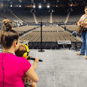Gabby Barrett and Cade Foehner on stage