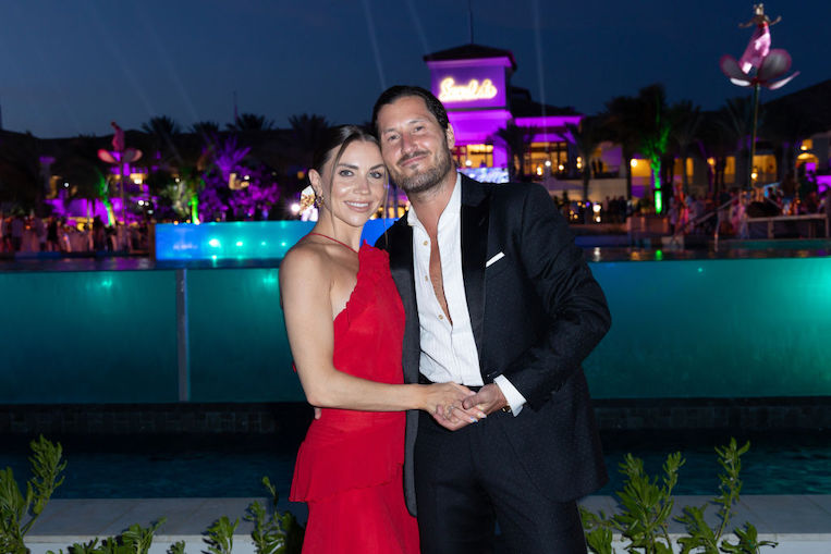 Jenna Johnson and Val Chmerkovskiy at Sandals Royal Curaçao Grand Opening Weekend Celebration