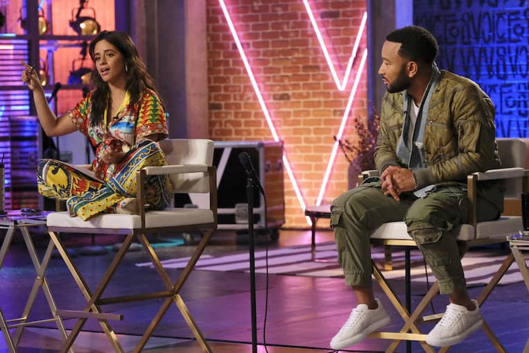 Camila Cabello and John Legend on 'The Voice'
