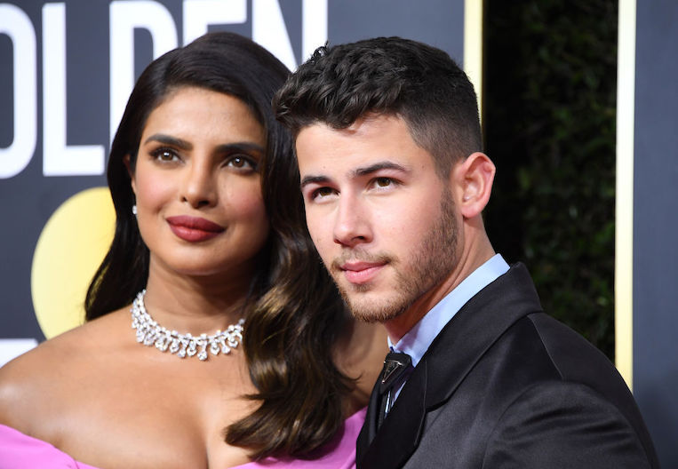 Priyanka Chopra Jonas and Nick Jonas at the 77th Annual Golden Globe Awards