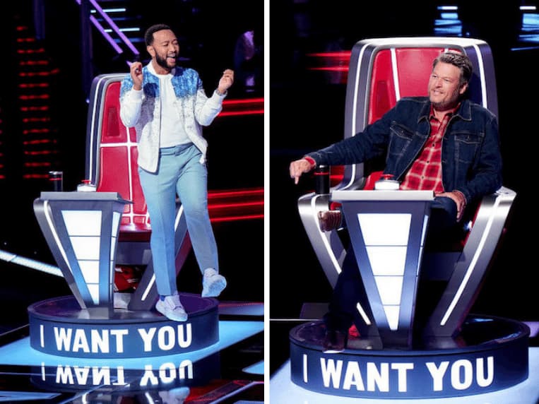John Legend and Blake Shelton on 'The Voice' season 22