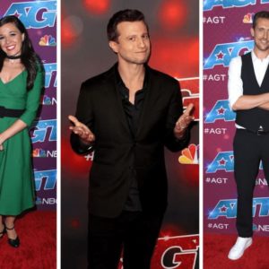 Celia Munoz, Mat Franco, and Nicolas Ribs on the 'America's Got Talent' red carpet
