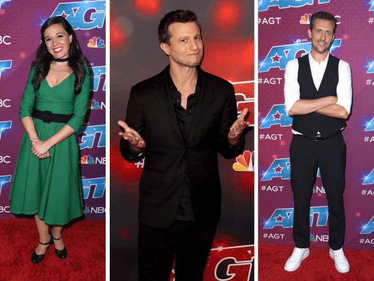 Celia Munoz, Mat Franco, and Nicolas Ribs on the 'America's Got Talent' red carpet