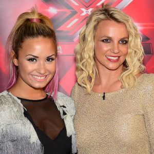 Demi Lovato and Britney Spears on 'The X Factor' red carpet