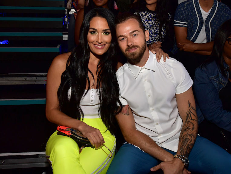 Nikki Bella, Artem Chigvintsev at the Nickelodeon Kids' Choice Sports 2019