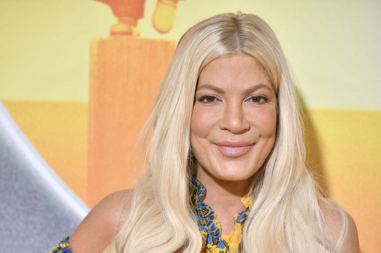 Tori Spelling on the "Minions: The Rise of Gru" Los Angeles Premiere Red Carpet