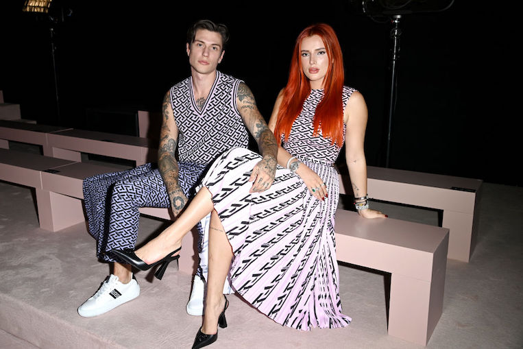 Benjamin Mascolo and Bella Thorne at Milan Fashion Week