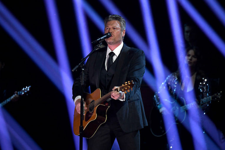 Blake Shelton performs at the 62nd Annual Grammy Awards