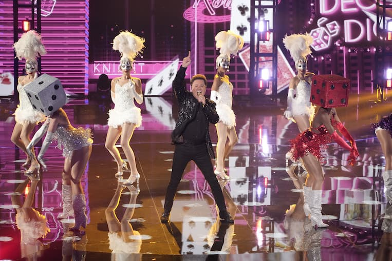Donny Osmond performing on 'The Masked Singer' Vegas Night