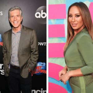 Tom Bergeron on the 'Dancing With the Stars' red carpet, Cheryl Burke arrives at "Easter Sunday" premiere