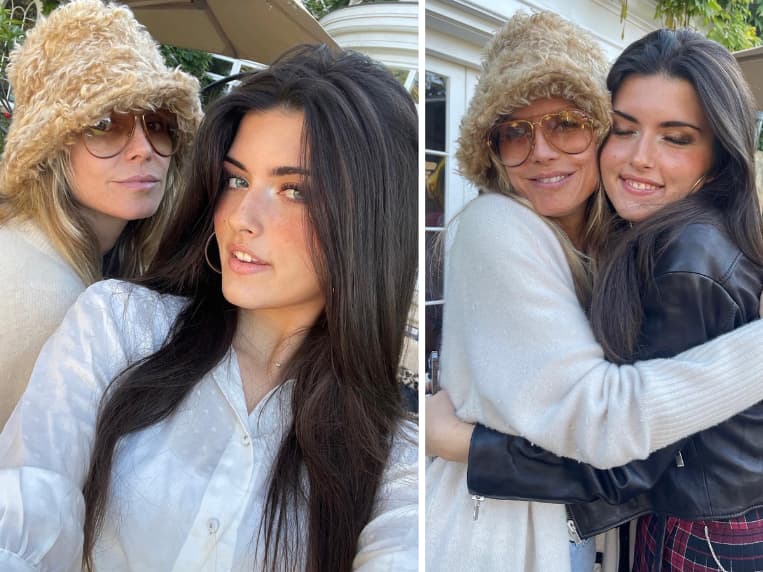 Angelina Jordan and Heidi Klum on Social Media