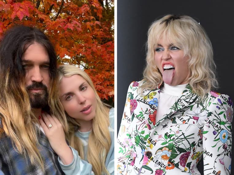 Billy Ray Cyrus and Fire Rose via Instagram, Miley Cyrus at the 10th Annual LACMA Art and Film Gala
