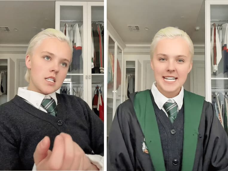 JoJo Siwa dresses up as Draco Malfoy on TikTok