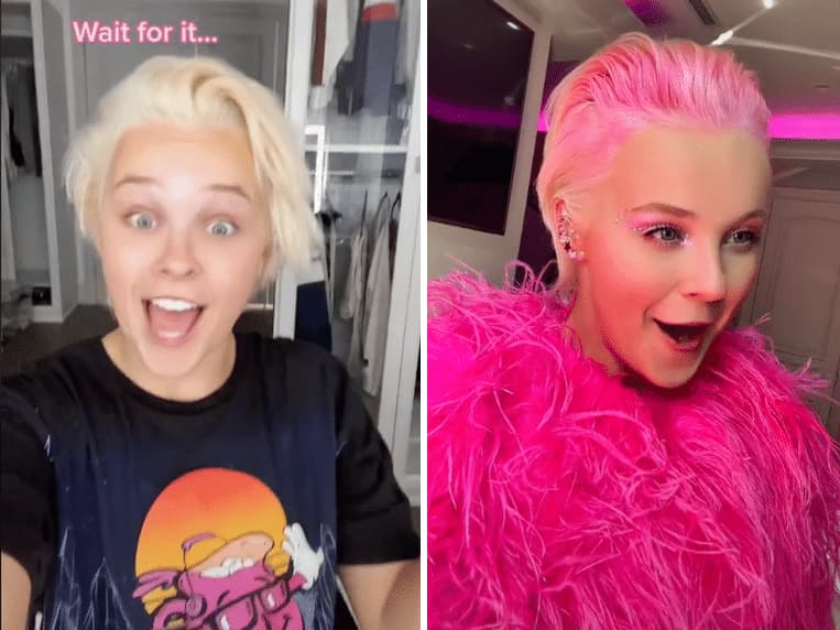 JoJo Siwa debuts new hair on TikTok
