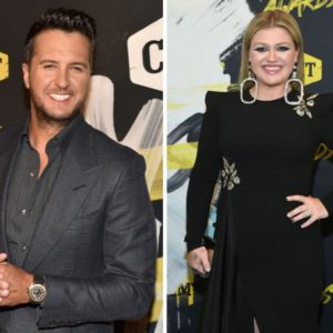 Luke Bryan at the 2018 CMT Music Awards, Kelly Clarkson at the 2018 CMT Music Awards