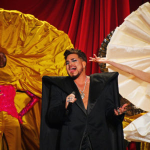 Adam Lambert performs on Harris Reed September 2022 Show
