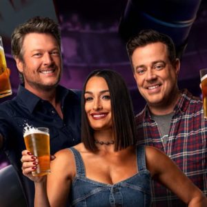 Blake Shelton, Nikki Bella, and Carson Daly on 'Barmageddon'