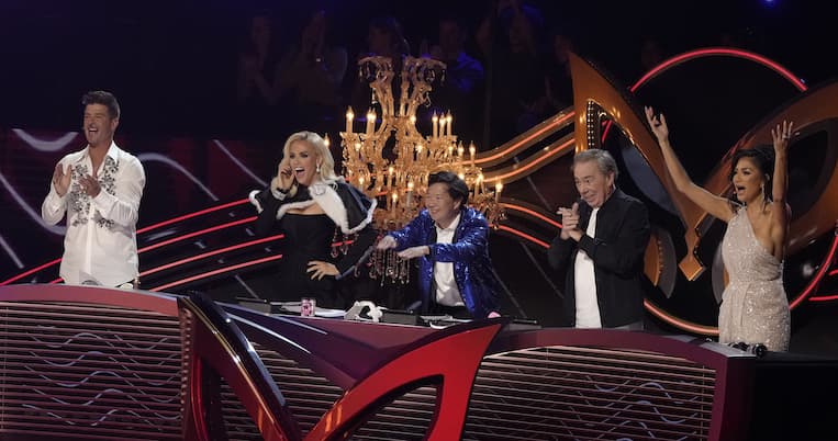 Robin Thicke, Jenny McCarthy, Ken Jeong, Andrew Lloyd Webber and Nicole Scherzinger on 'The Masked Singer'