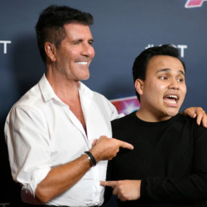 Simon Cowell and Kodi Lee on the 'America's Got Talent' red carpet