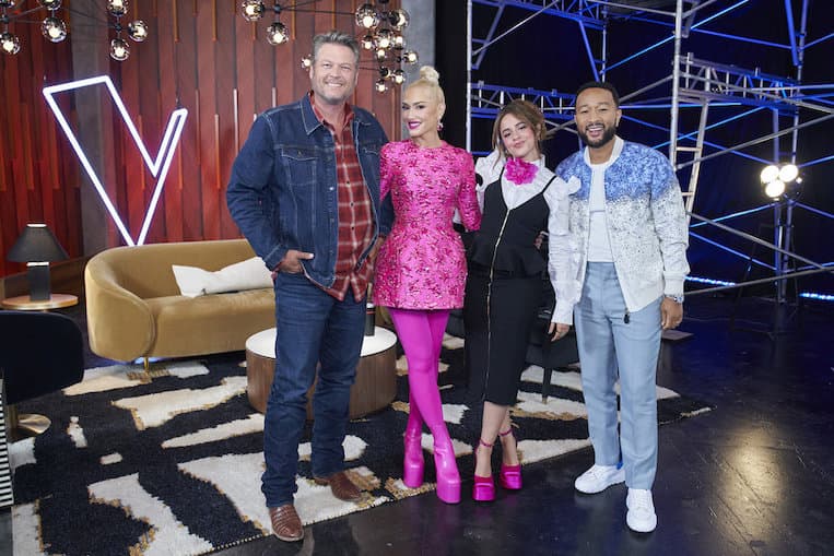 Blake Shelton, Gwen Stefani, Camila Cabello and John Legend on 'The Voice'