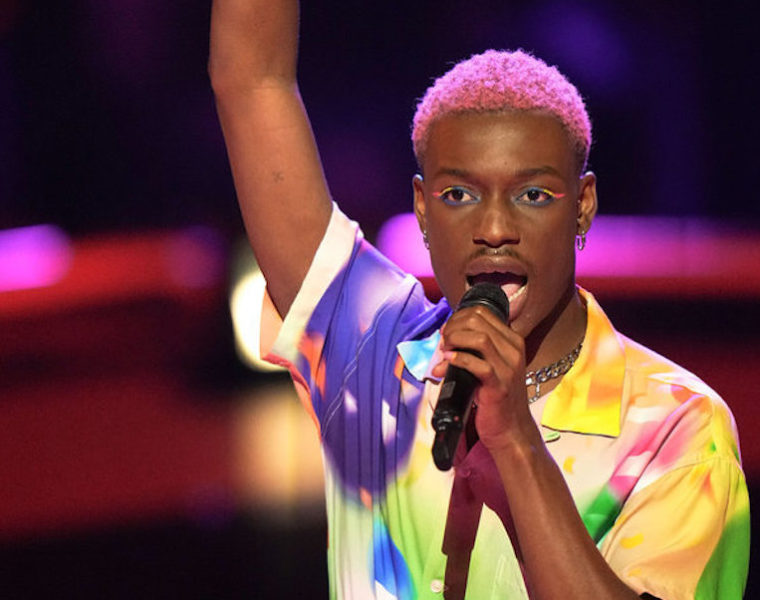 Eric Who singing on 'The Voice'