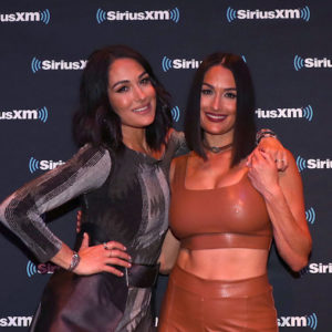 Brie and Nikki Bella at Sirius XM