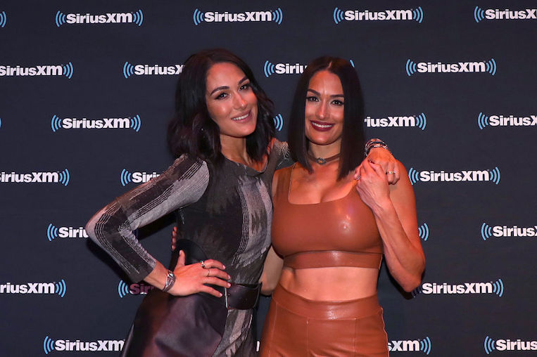 Brie and Nikki Bella at Sirius XM