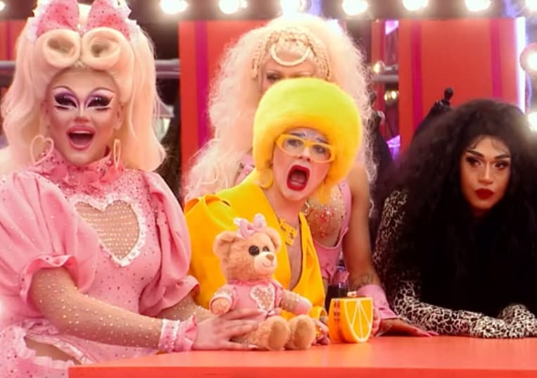 Sister Sister and Ginny Lemon on 'RuPaul's Drag Race UK'
