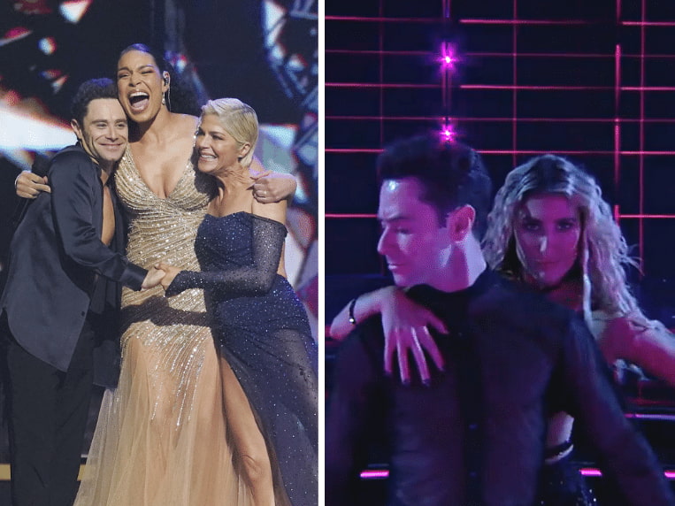 Sasha Farber, Jordin Sparks, Selma Blair on 'Dancing With the Stars', Sasha Farber and Emma Slater on 'Dancing With the Stars'